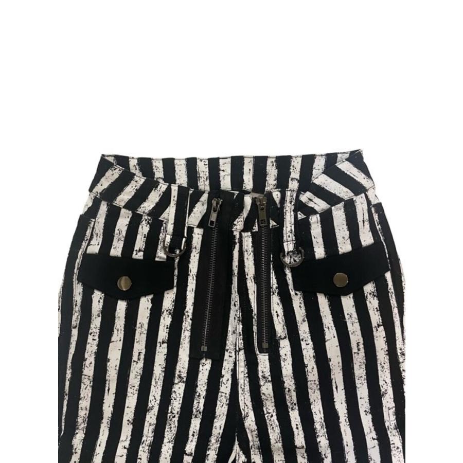パンツ スキニー ハイウエスト ストライプ ブラック ホワイト レディース BANNED APPAREL バーンドアパレル ストライプスキニーパンツ | HELLCATPUNKS | 03