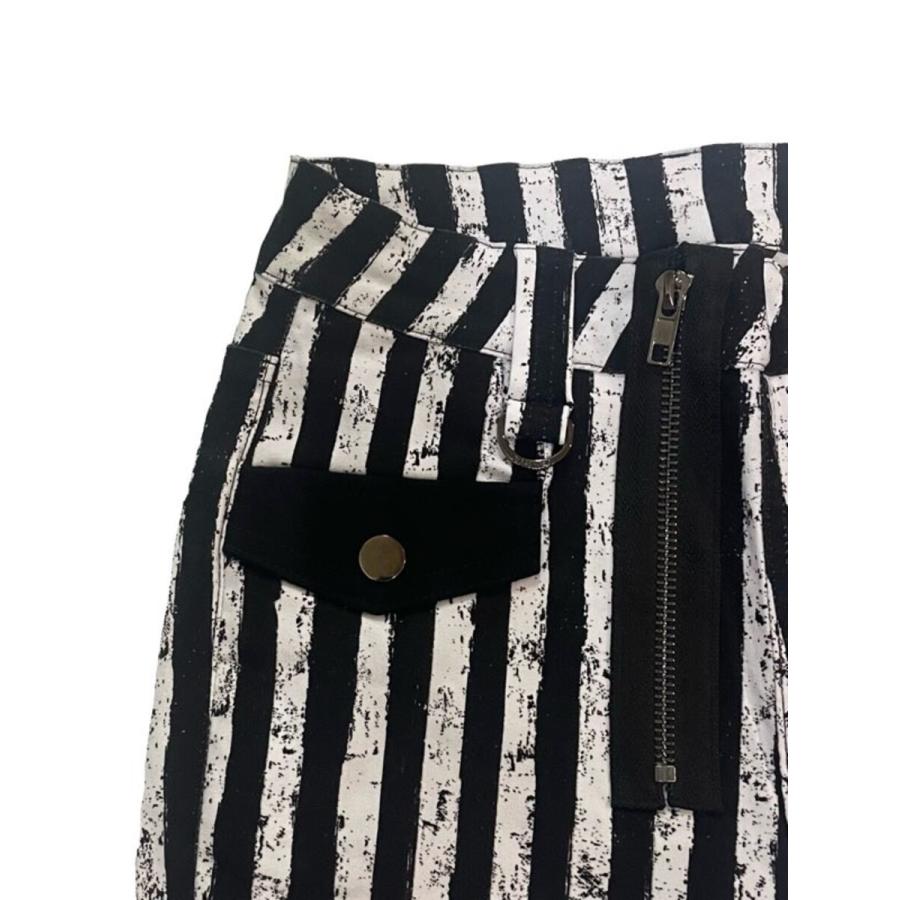 パンツ スキニー ハイウエスト ストライプ ブラック ホワイト レディース BANNED APPAREL バーンドアパレル ストライプスキニーパンツ | HELLCATPUNKS | 04