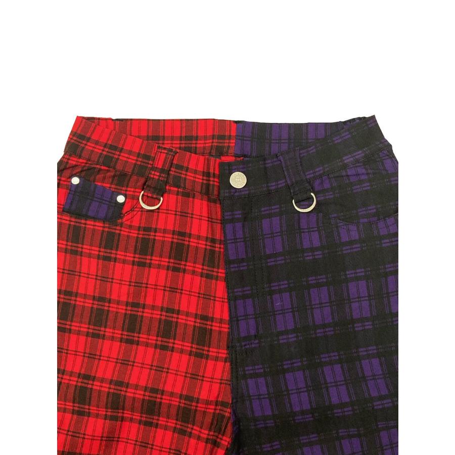 パンツ スキニー チェック レッド パープル Mサイズ Lサイズ ユニセックス BANNED APPAREL バーンドアパレル チェックスキニーパンツ | HELLCATPUNKS | 04
