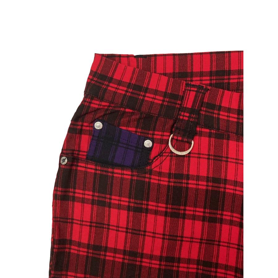 パンツ スキニー チェック レッド パープル Mサイズ Lサイズ ユニセックス BANNED APPAREL バーンドアパレル チェックスキニーパンツ | HELLCATPUNKS | 06