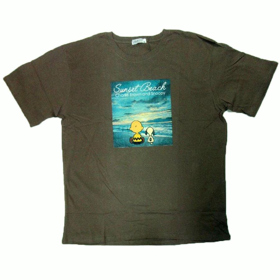 スヌーピー 3L 4L 大きいサイズ メンズ Tシャツ 半袖 ピクチャー 風景 
