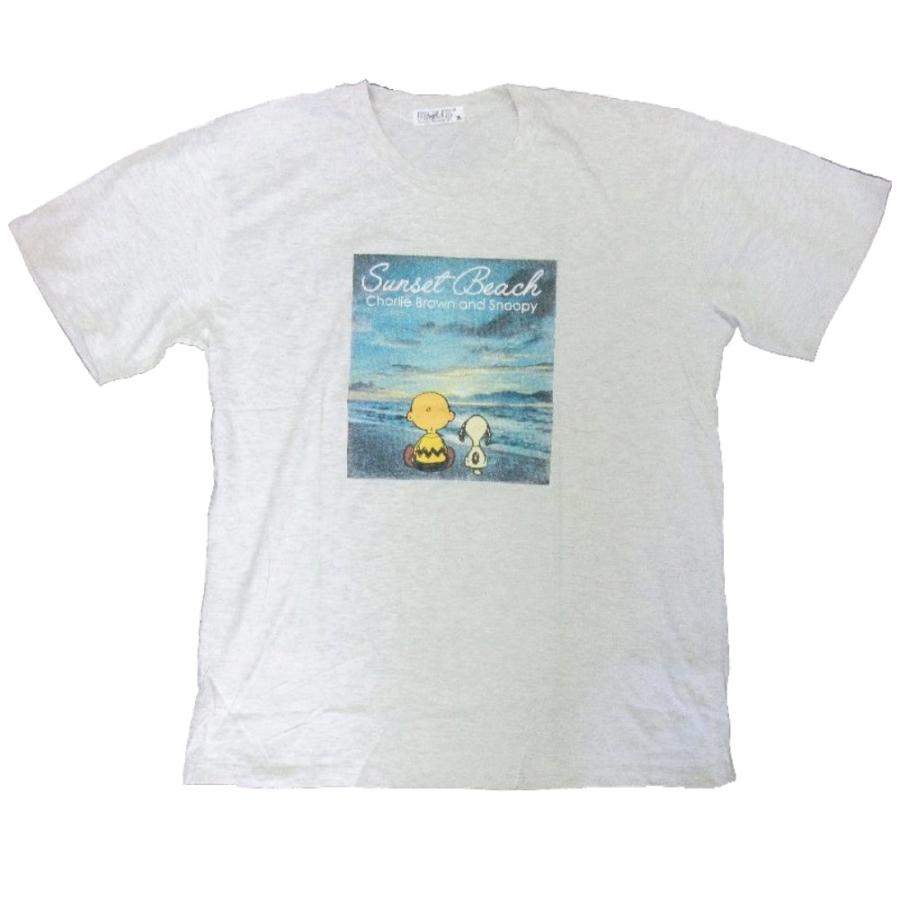 スヌーピー 3L 4L 大きいサイズ メンズ Tシャツ 半袖 ピクチャー 風景 
