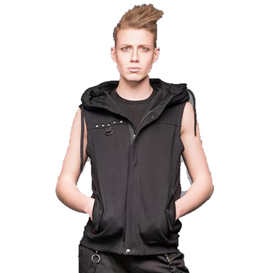 ベスト モード メンズ ゴシック ファッション フード 服 黒 厚手 送料無料 /rfa006 |  | 01