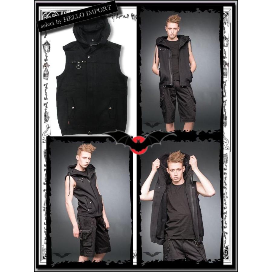 ベスト モード メンズ ゴシック ファッション フード 服 黒 厚手 送料無料 /rfa006 |  | 06