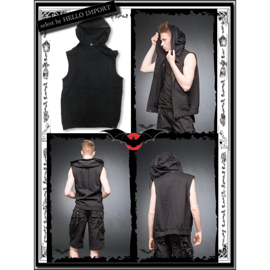 ベスト モード メンズ ゴシック ファッション フード 服 黒 厚手 送料無料 /rfa006 |  | 07