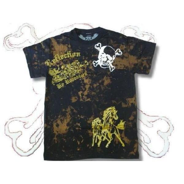 クリックポスト送料無料 廃盤 Tシャツ 半袖 メンズ ファッション 服 ドクロ スカル 黒 / rfa008 |  | 01