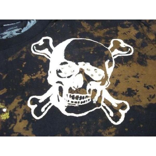 クリックポスト送料無料 廃盤 Tシャツ 半袖 メンズ ファッション 服 ドクロ スカル 黒 / rfa008 |  | 02