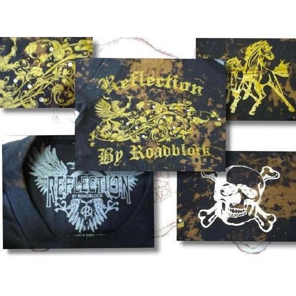 クリックポスト送料無料 廃盤 Tシャツ 半袖 メンズ ファッション 服 ドクロ スカル 黒 / rfa008 |  | 03