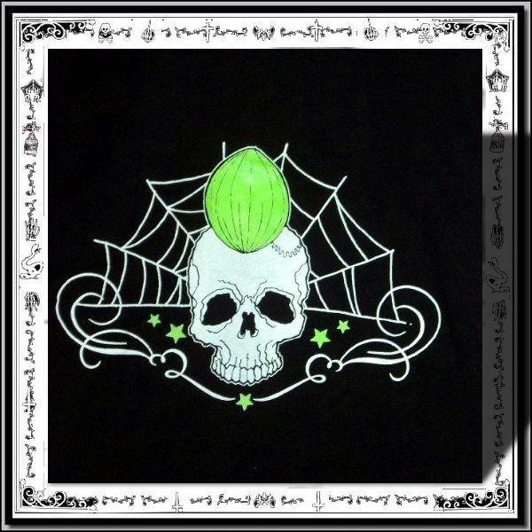 廃盤 パンク ファッション メンズ パーカー 黒 スカル柄 M相当 /rfa017 |  | 02