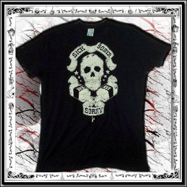 クリックポスト送料無料 廃盤 パンク ファッション 服 Tシャツ 半袖 メンズ ウィスキー柄 大きいサイズ /rfa059 |  | 02