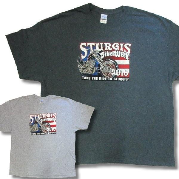 ホットレザーズ イベントT メンズ 服 半袖 Tシャツ バイク 柄 大きいサイズ スタージス 灰 紺 即納/rfa062 | 