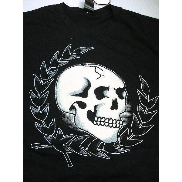 セール パンク ファッション Tシャツ メンズ 半袖 服 骸骨ヘッド柄 クリックポスト送料無料/ rfa100 |  | 01