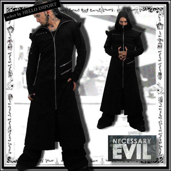 廃盤 スプリング ロングコート ゴシック ファッション メンズ 服 黒  