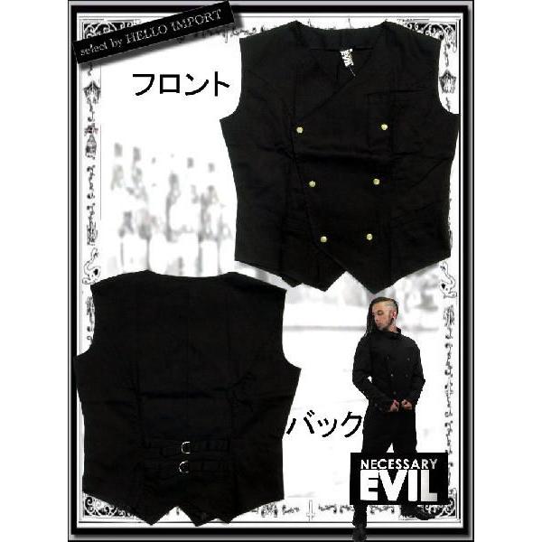 ベスト ゴシック ファッション メンズ 服 黒 スチームパンク 送料無料