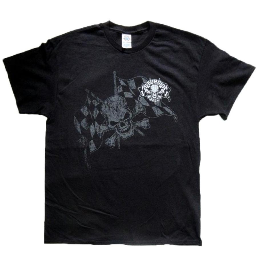 ホットレザーズ イベントT スタージス メンズ 半袖 Tシャツ スカル フラッグ 柄 服 大きいサイズ 黒 白 クリックポスト送料無料 即納 /rfa126 |  | 01