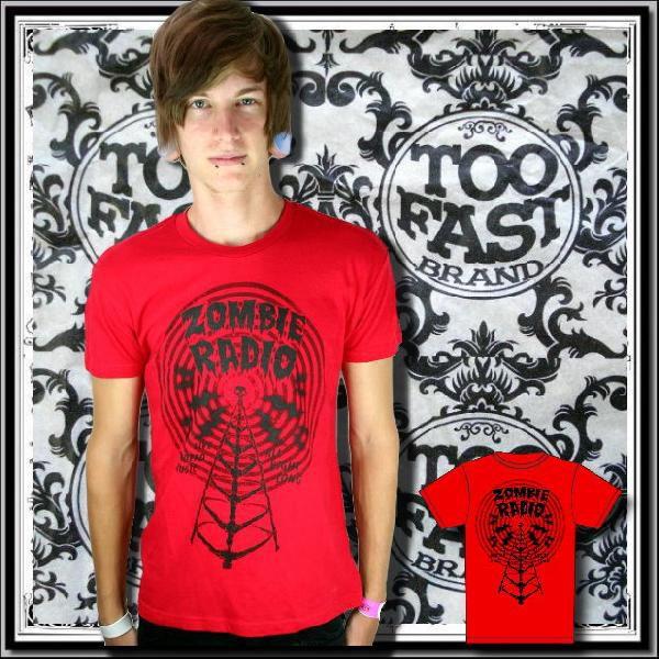 クリックポスト送料無料 廃盤 パンク ファッション 服 Tシャツ 半袖 メンズ ゾンビラジオ柄 大きいサイズ /rfa185 |  | 01