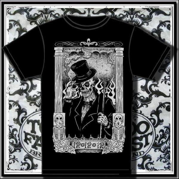 クリックポスト送料無料 廃盤 パンク ファッション 服 Tシャツ 半袖 メンズ スカル 紳士柄 大きいサイズ XL /rfa186 |  | 01