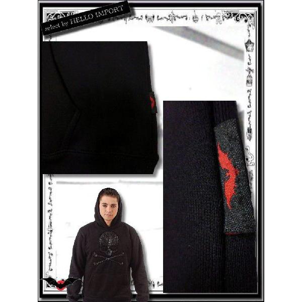 ゴシック メンズ パーカー スカル of スカル 服 長袖 黒 ファッション 送料無料 /rfa222 |  | 02