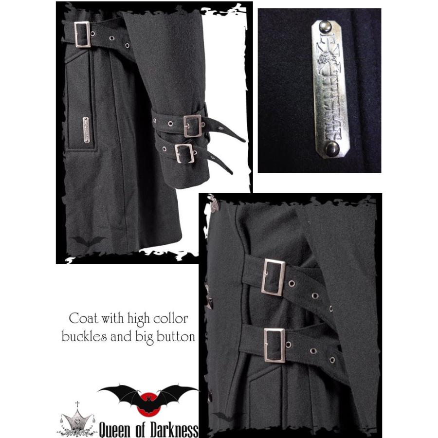 ゴシック ファッション ハーフ丈 Pコート プレート 羊毛混 服 メンズ