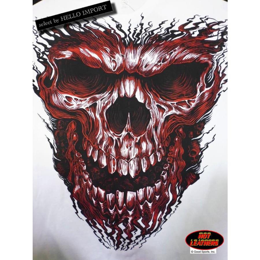 クリックポスト送料無料 ドクロ スカル Tシャツ 半袖 メンズ ビッグフェイス柄 大きいサイズ 白 /rfa247 |  | 01
