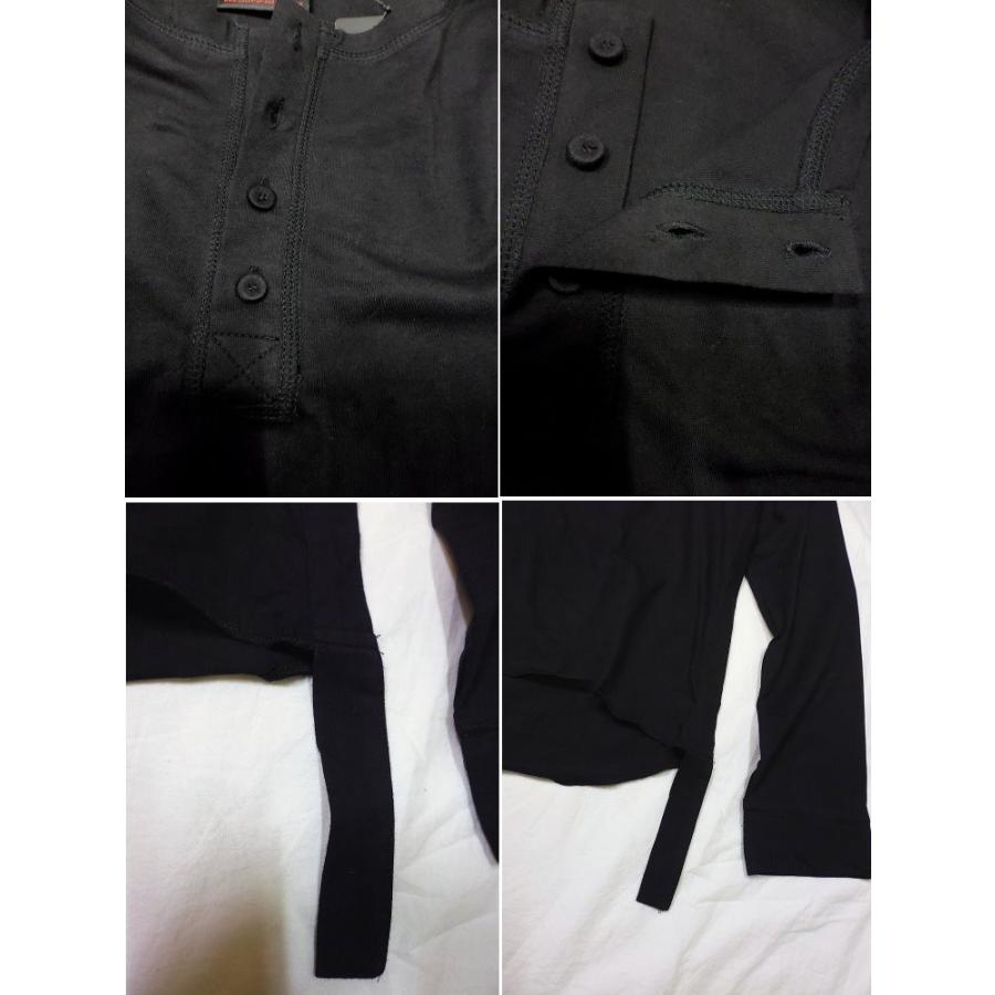 ゴシック ファッション メンズ ヘンリーネック カットソー 長袖 無地 薄手 服 黒 /rfa250 |  | 02