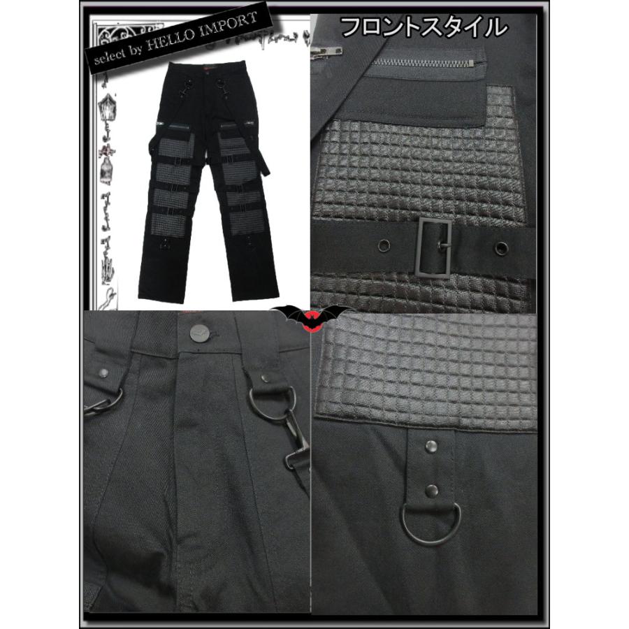 再無 生産終了 ゴシック メンズ ブラック ボンテージ ロング パンツ ファッション 黒 送料無料 /rfb006 |  | 03