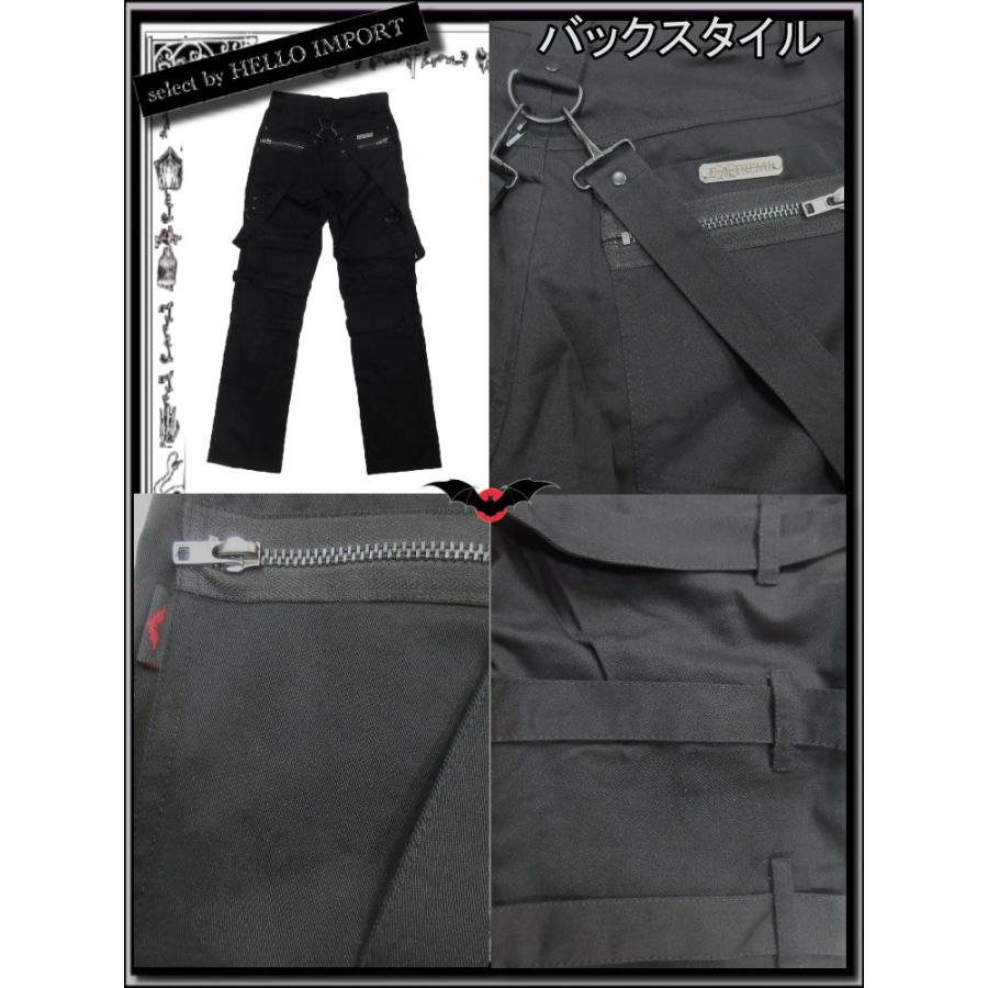 再無 生産終了 ゴシック メンズ ブラック ボンテージ ロング パンツ ファッション 黒 送料無料 /rfb006 |  | 05