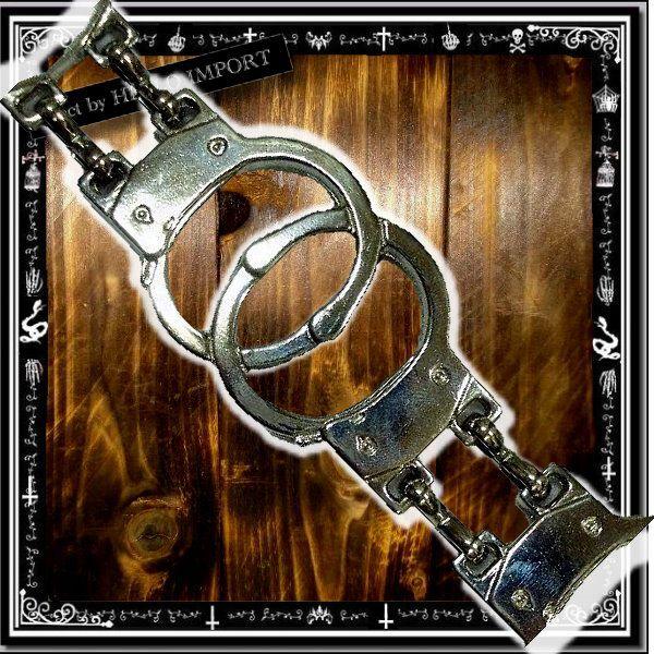 メタル細工 かっこいい ベルト メンズ 手錠 ハンドカフ レディース 再