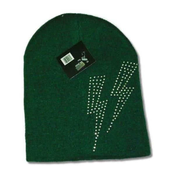 廃盤 雷柄 ニットキャップ 選べる3タイプ ラインストーン ロック