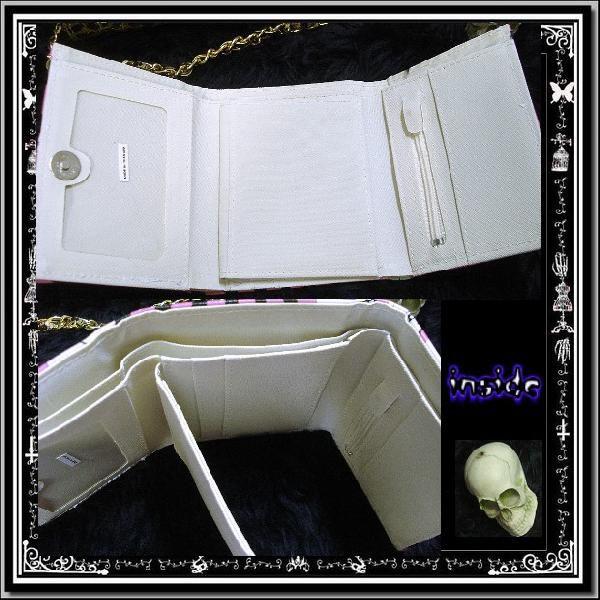 【売り切れ】パンク/ロック/財布/ウォレット/ホラースカル×薔薇柄/レディース/男女兼用/黒/rfo055 |  | 02