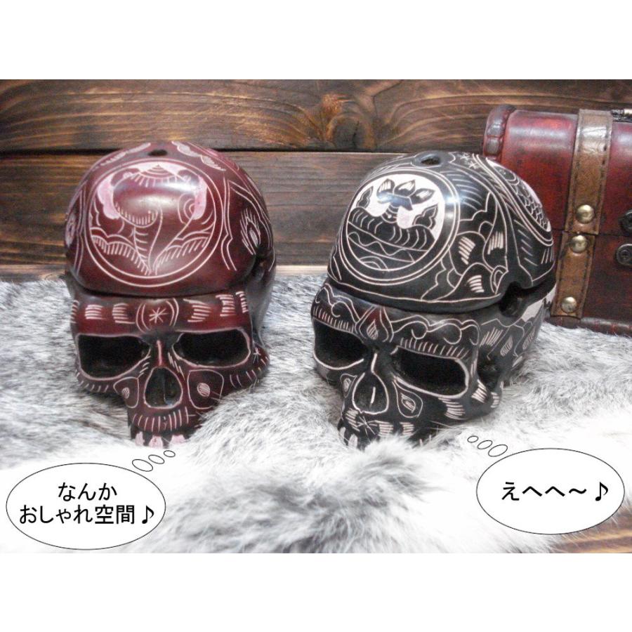 スカル灰皿 おしゃれ フタ付 卓上 おしゃれ灰皿 再入荷 インテリア