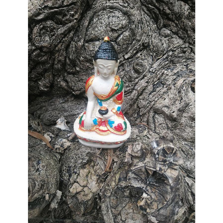 ネパール 宝生如来像 色付き 置物 インテリア アジアン 雑貨 オブジェ