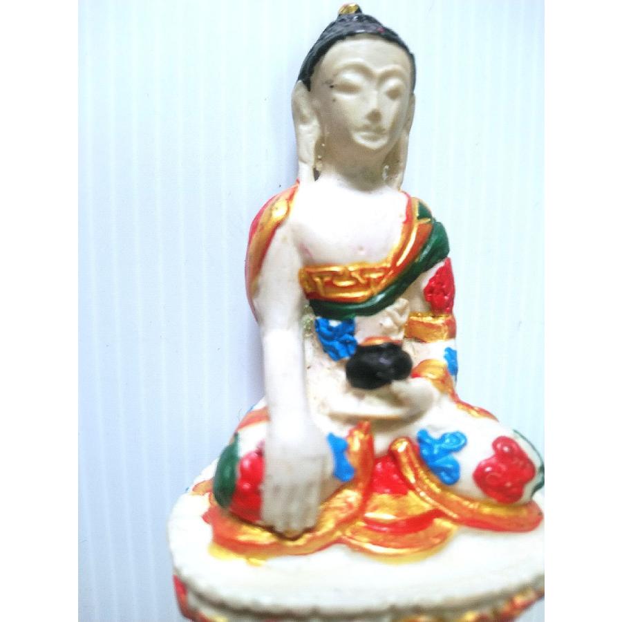 ネパール 宝生如来像 色付き 置物 インテリア アジアン 雑貨 オブジェ
