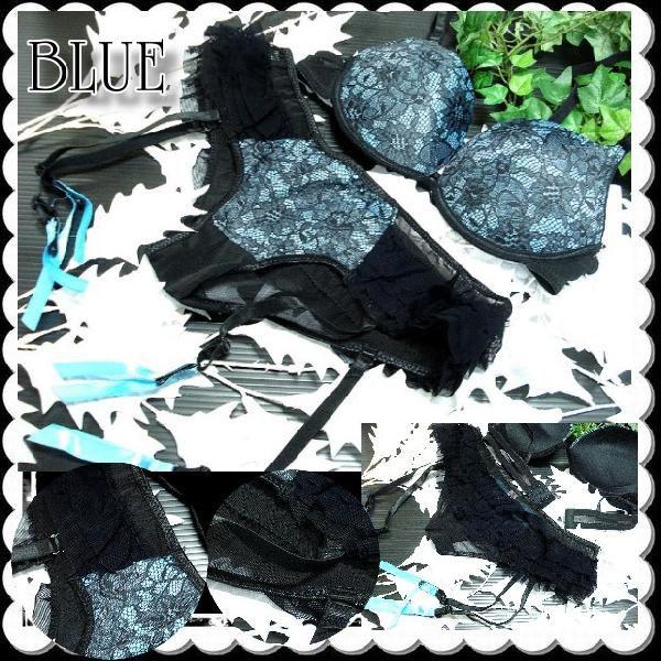 インポート ランジェリー ブラジャー＆ショーツセット レース柄 大きいサイズ 下着 エロい USA直輸入/wob008 |  | 02