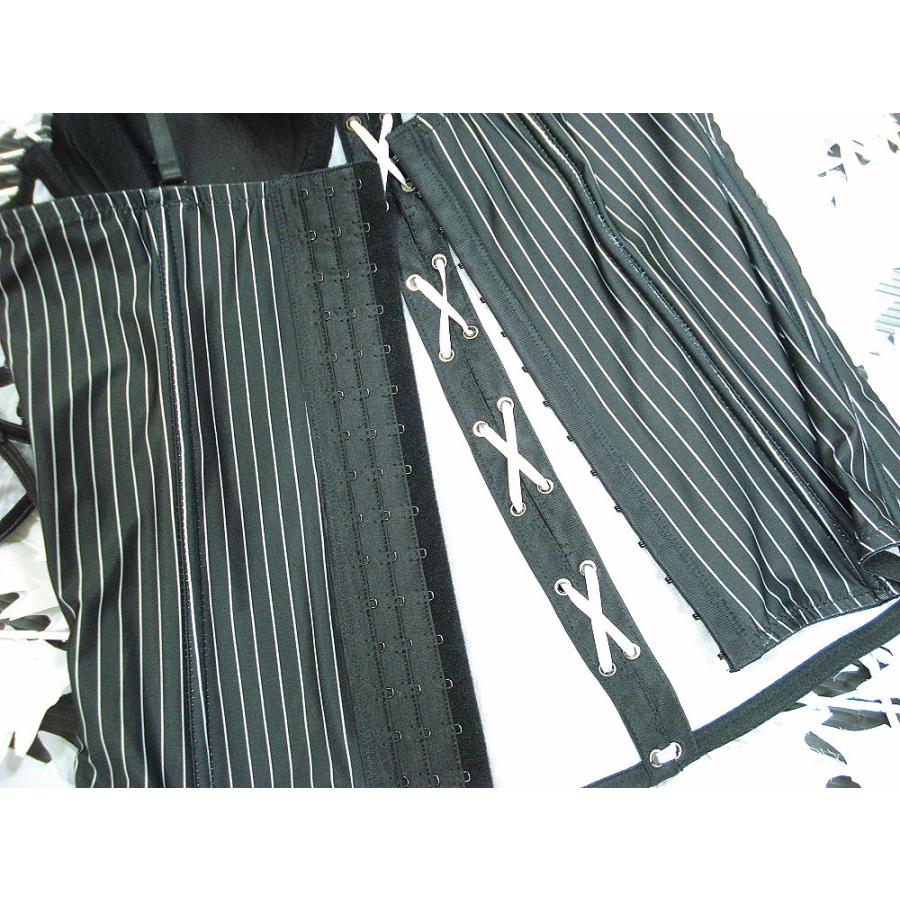 USAインポート ランジェリー ビスチェ Tバックショーツ セット ピンストライプ柄  /wob010 |  | 11