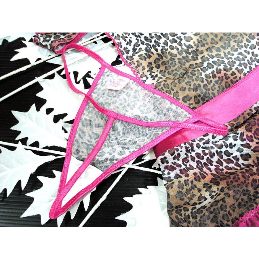 USAインポート ランジェリー エプロン型ベビードール Tバックショーツ セット レオパード柄/wob013 |  | 03