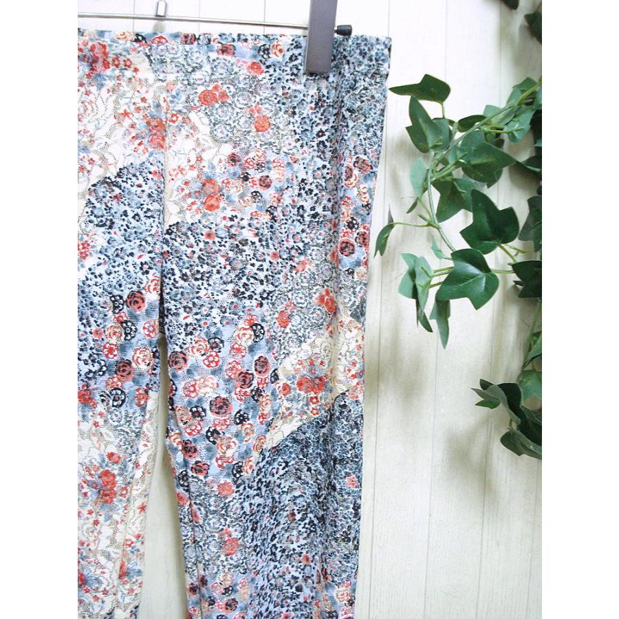 ラストSサイズ 値下げ 小花柄 メッシュ  レギンス  レディース ファション 服 セール ボトム/woj030 |  | 09
