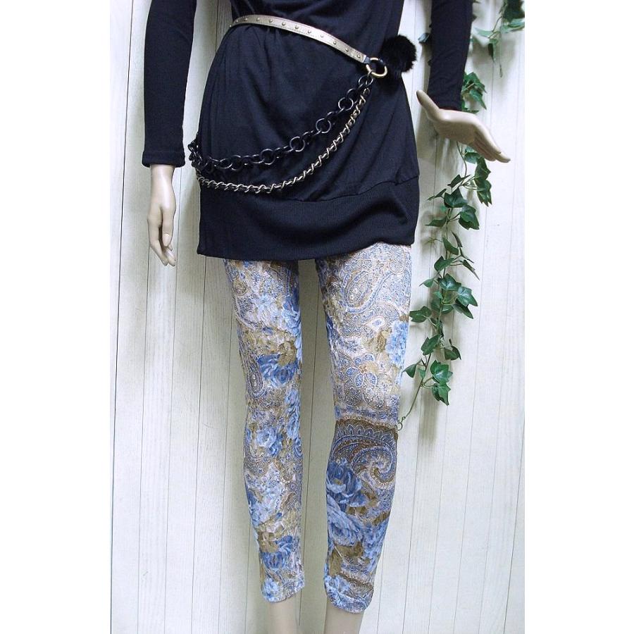 ラスト1枚 値下げ ターキッシュ花柄 メッシュ  レギンス  レディース ファション 服 個性的 総柄 /woj032 |  | 01
