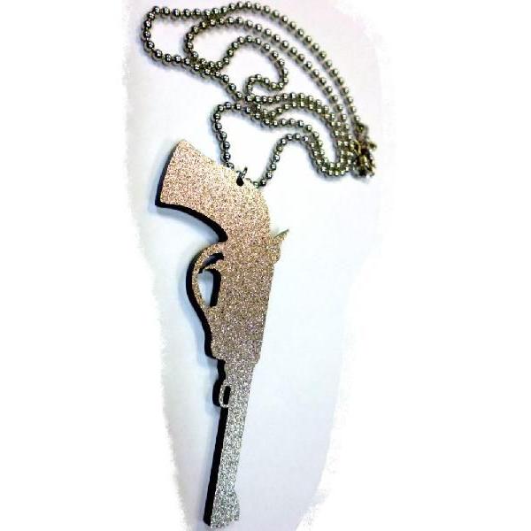 パンク ネックレス メンズ レディース 銃 ピストル型 クリックポスト送料無料/ won037 |  | 01