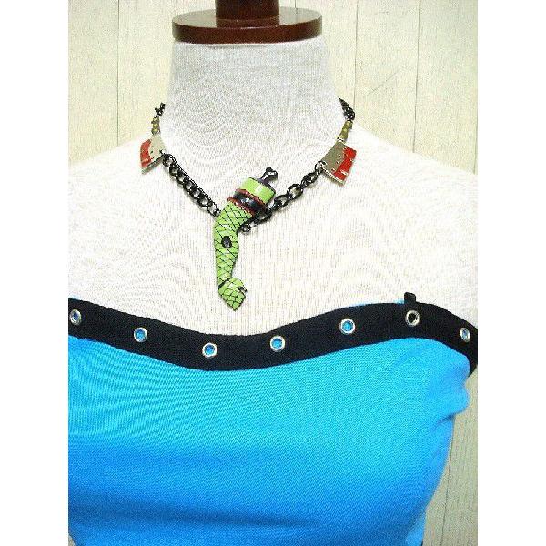 廃盤 レアアイテム パンク ネックレス アクセサリー ゾンビ網タイツ柄 入手困難 ビジュアル系 V系 ライブ衣装 コーディ割part3/won049 |  | 01