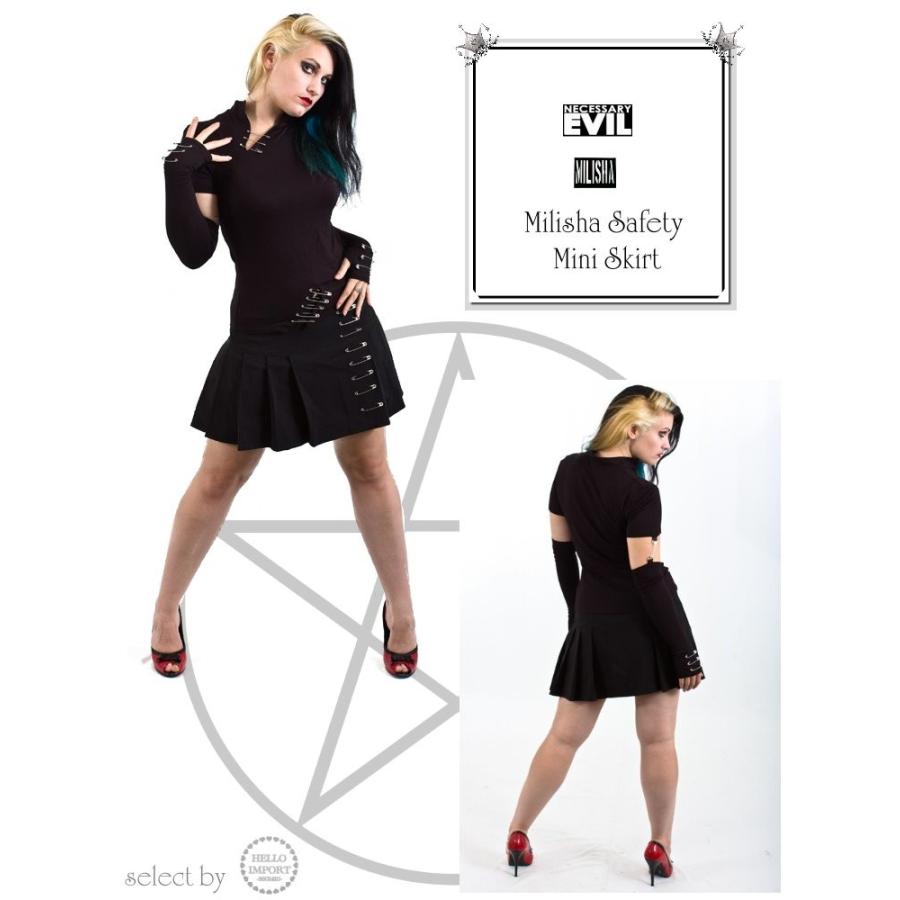 パンク 安全ピン付プリーツ Part9 Wosk027 コーディ割part8 ゴシック ファッション ミニスカート レディース 再入荷x2 服 黒 お気に入りの ミニスカート