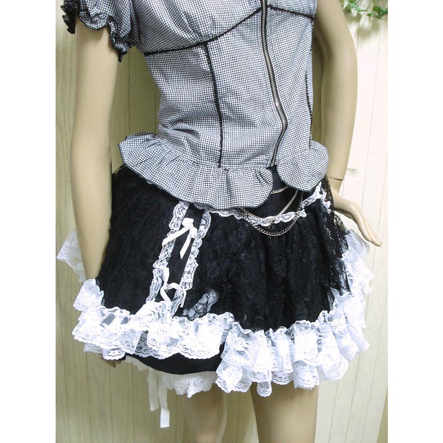 ゴシック＆ロリィタ 十字架チャーム ミニ丈 チュチュスカート ゴスロリ