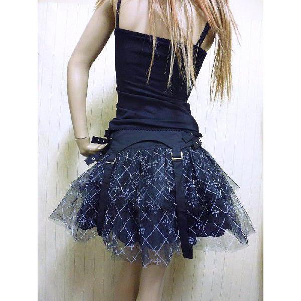 ゴスロリ チュチュ スカート 服 ファッション レディース 十字架柄