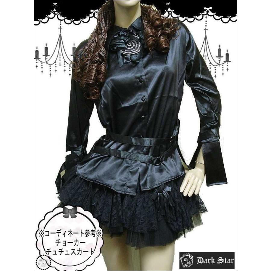 訳あり ゴシック 服 トップス 黒 ブラウス シャツ レディース