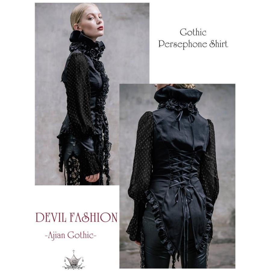 ボレロブラウス　ゴシック花柄　シースルーフリル　リボン ボレロブラウス ゴシック花柄 シースルーフリル リボン ボレロ