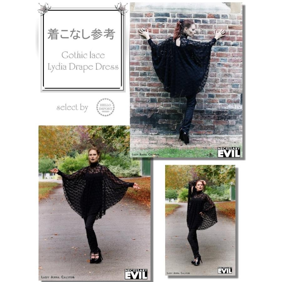 ゴシック 立ち襟 総レース ポンチョ トップス ビジュアル系 V系
