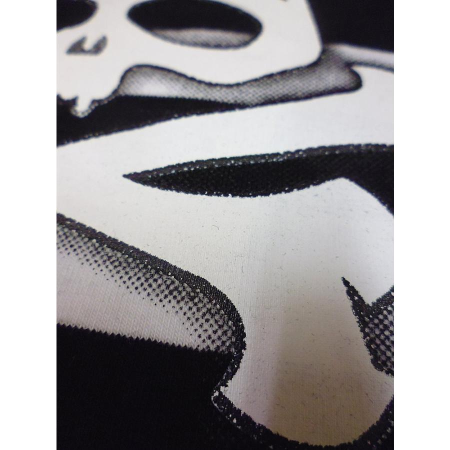 パンクロック ファッション ネコドクロ猫髑髏 ボーダー柄肩だし長袖T