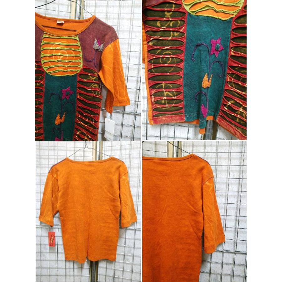 ネパール 半袖 Tシャツ tee クラッシュ 花柄 カットソー トップス  レディース  ファッション アジアン 夏 エスニック /wot352 |  | 12