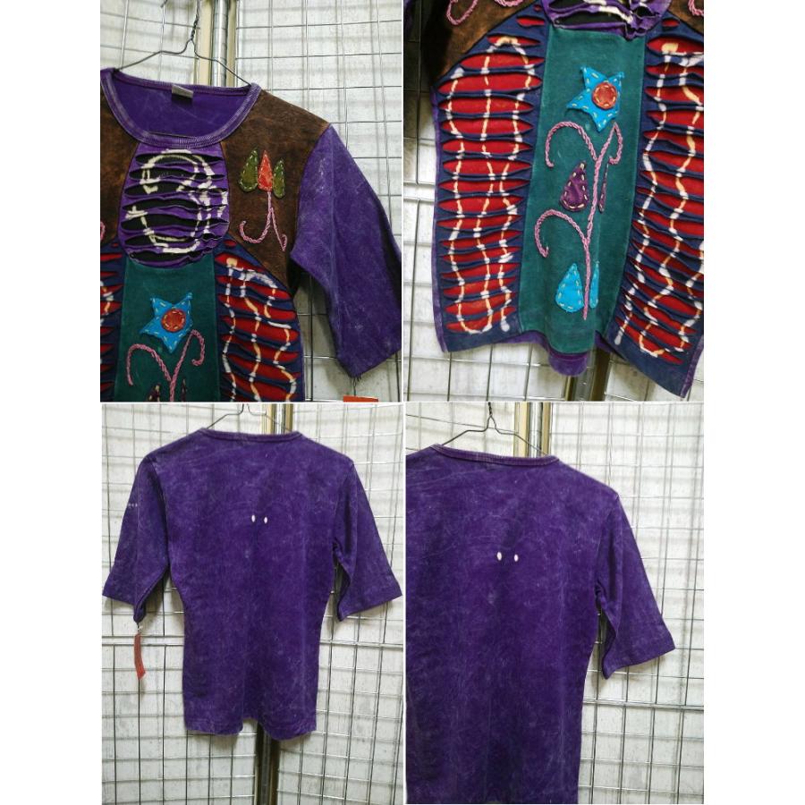 ネパール 半袖 Tシャツ tee クラッシュ 花柄 カットソー トップス  レディース  ファッション アジアン 夏 エスニック /wot352 |  | 15