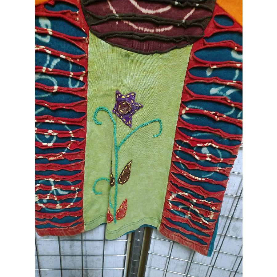 ネパール 半袖 Tシャツ tee クラッシュ 花柄 カットソー トップス  レディース  ファッション アジアン 夏 エスニック /wot352 |  | 05